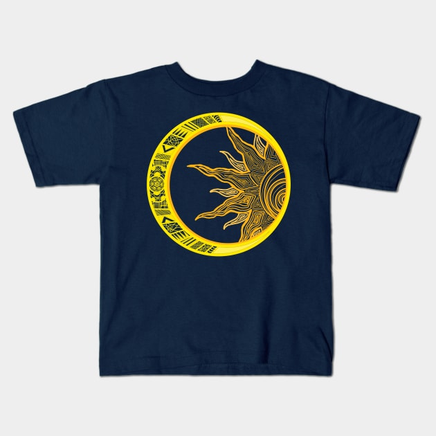 Solar Lunar Eclipse Kids T-Shirt by laceylschmidt